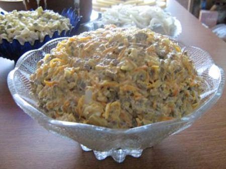 Огуречный салат белорусский