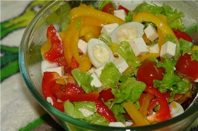 Простой салат болгарский