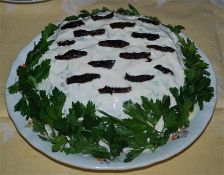 Березовый салат с пекинской капустой