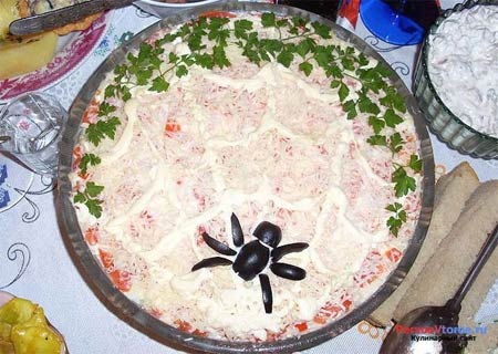 Паутинка с кальмарами